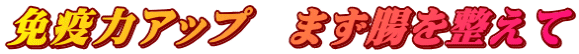 免疫力アップ　まず腸を整えて